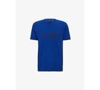 Boss Mens Bright Blue Logo-print Regular-fit Cotton-jersey T-shirt S