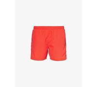 Boss Mens Bright Red Logo-print Regular-fit Recycled-polyester Swim Shorts Xl
