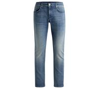 BOSS Mens C-Delaware Delaware Blue Slim-fit Jeans in Cashmere-Touch Denim
