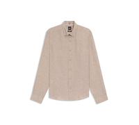 BOSS Regular-fit button-down shirt in linen - Style C-LIAM-S-BD-C1-243, 50529137 Beige XL
