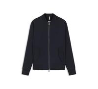 BOSS Mens C-Skiles 98 Mercerised-cotton zip-up sweatshirt with Double B monogram