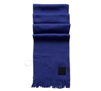 BOSS Men's Cable Knitted Wool Blend Logo Badge Scarf 'Albas-O-Badge'