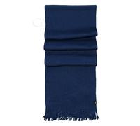 BOSS Men's Cable Knitted Wool Blend Logo Scarf 'Albas-O' (Navy)