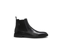 BOSS Mens Calev Cheb Chelsea boots in nappa leather with signature-stripe detail Size 9