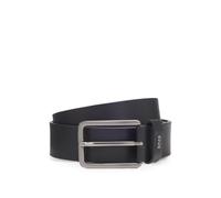 BOSS Mens Calis-Logo Sz35 Leather belt with logo-lettering keeper