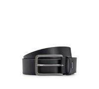 BOSS Mens Calis-Logo Sz35 Leather belt with logo-lettering keeper