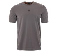 Boss Mens Centre Logo Sustainable Relaxed Fit T-Shirt - Grey - Size Small