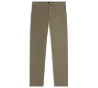 BOSS Mens Chino-Regular-1 Regular-fit trousers in stretch-cotton satin