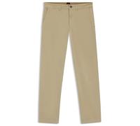 BOSS Mens Chino-Regular-1 Regular-fit Trousers in Stretch-Cotton Satin