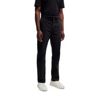 BOSS Mens Chino-Regular-1 Regular-fit Trousers in Stretch-Cotton Satin Black