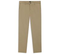 BOSS Tapered-fit chinos in stretch-cotton satin - Style Chino_tapered, 50510917 Beige 35/34