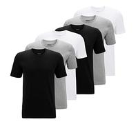 BOSS Men's Classic T-Shirts, Short Sleeve Shirts, Pure Cotton, Crew Neck, Pack of 6, M