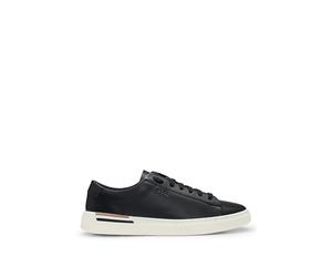 BOSS Mens Clint Tenn Signature-Stripe Cupsole Trainers in Leather Size