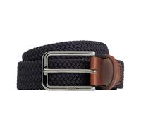 Boss Mens Clorio Woven Leather Belt - Navy - 110cm x 3cm - Navy - 100% Mixed