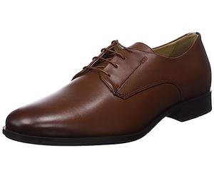 BOSS Mens Colby Derb Leather Derby Shoes with Signature Trims Size 9