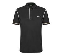 Boss Mens Collared Neck Short Sleeve Polo Shirt in Black - Size Small