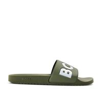 BOSS Orange Aryeh Mens Italian-Made Slides With Large Logo Detail - Open Green 351 - Open Green 351 - UK9 EU43 US10