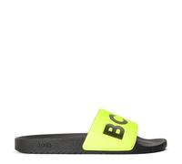 BOSS Mens Comfy Slider Sandals with Logo Detail (Aryeh) Neon/Black 730 10 UK
