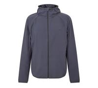 Boss Mens Commuter Solid Patterned Hooded Windbreaker with Zipped Pocket in Dark Blue - Size Small