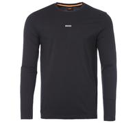 Boss Mens Contrast Logo Sustainable Long Sleeve T-Shirt - Black material_cotton - Size Large