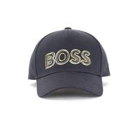BOSS Mens Cotton Twill Logo Artwork Cap, Dark Blue Hat DARK BLUE O/S