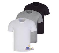 Boss Orange 3 Pack Classic Regular Fit Crew Neck Mens T-Shirts - White Cotton - Size Medium