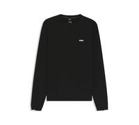 BOSS Cotton sweater with contrast logo - Style KN_Ever-X CN, 50556145 Black L
