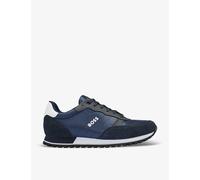 BOSS Mens Parkour-L Runn Mixed-Material Trainers with Branded Side Panel Size 10 Dark Blue
