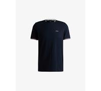 Boss Mens Dark Blue Logo-print Short-sleeve Cotton T-shirt M