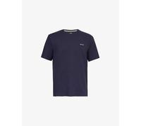 Boss Mens Dark Blue Relaxed-fit Cotton-blend Stretch-jersey T-shirt S