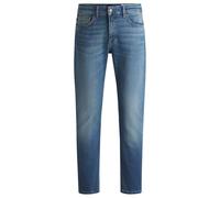 BOSS Mens Delaware BO Delaware Blue Slim-fit Jeans in Soft-Motion Denim