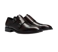 Boss Mens Derrek Leather Double Monk Strap Oxfords / 6 UK Brown GT7295