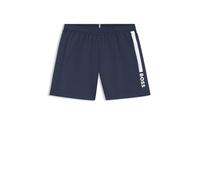 BOSS Mens Dolphin Swim Shorts with Logo and Stripe