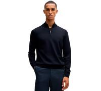 BOSS Mens Ebenji Virgin-Wool Zip-Neck Sweater in a Regular fit