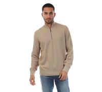 Boss Mens Ebrando-P Quarter Zip Jumper - Beige - XL - Beige