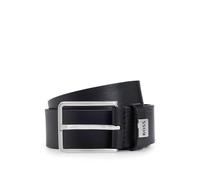 BOSS Mens Elio Sz35 Logo-keeper belt in Italian leather
