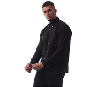 Boss Mens Embroidered Collared Neck Button Down Long Sleeve Shirt in Dark Blue - Size X-Large