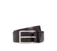 BOSS Mens Erman-L Sz35 Italian-leather belt with engraved-logo buckle