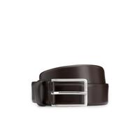 BOSS Mens Erman-L Sz35 Italian-leather belt with engraved-logo buckle
