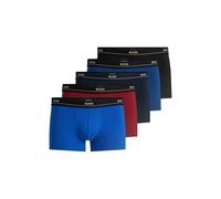 BOSS Mens Trunk 5P Essential Five-Pack of Logo-Waistband Trunks in Stretch Cotton
