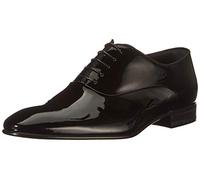 BOSS Mens Evening Oxfr Grosgrain-Piped Oxford Shoes in Patent Leather Size 6 Black