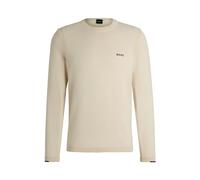 BOSS Mens Ever-X CN Logo-Print Sweater in a Cotton Blend