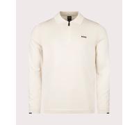 BOSS Mens Ever X Quarter Zip Sweatshirt - Colour: 131 Open White - Size: Large Large