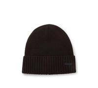 BOSS Mens Fati Logo-Label Beanie hat in Virgin Wool