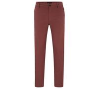 Boss Mens Flat Front Solid Patterned Chinos in Open Brown - Size 32W/32L