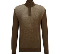 Boss Mens Funnel Neck Long Sleeve Regular Fit Sweater in Open Green - Size Small