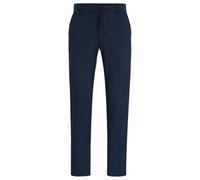 Boss Mens Genius Solid Patterned Straight Chinos in Dark Blue - Size 28W/32L