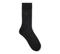 BOSS Regular-length logo socks in mercerised Egyptian cotton - Style George RS Uni MC, 50469837 Black 10-11