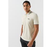 Boss Paddy Pro 10226584 Green Short Sleeve Polo Beige S Men