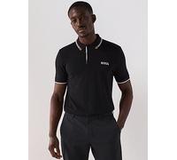BOSS Cotton-blend polo shirt with contrast logos - Style Paddy Pro, 50469102 Black S